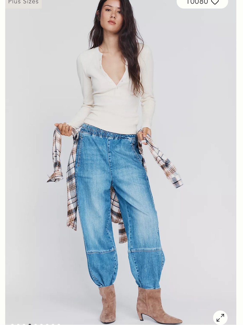 Pilcro Izzie Relaxed Pull-On Barrel Jeans medium - Picture 8 of 13